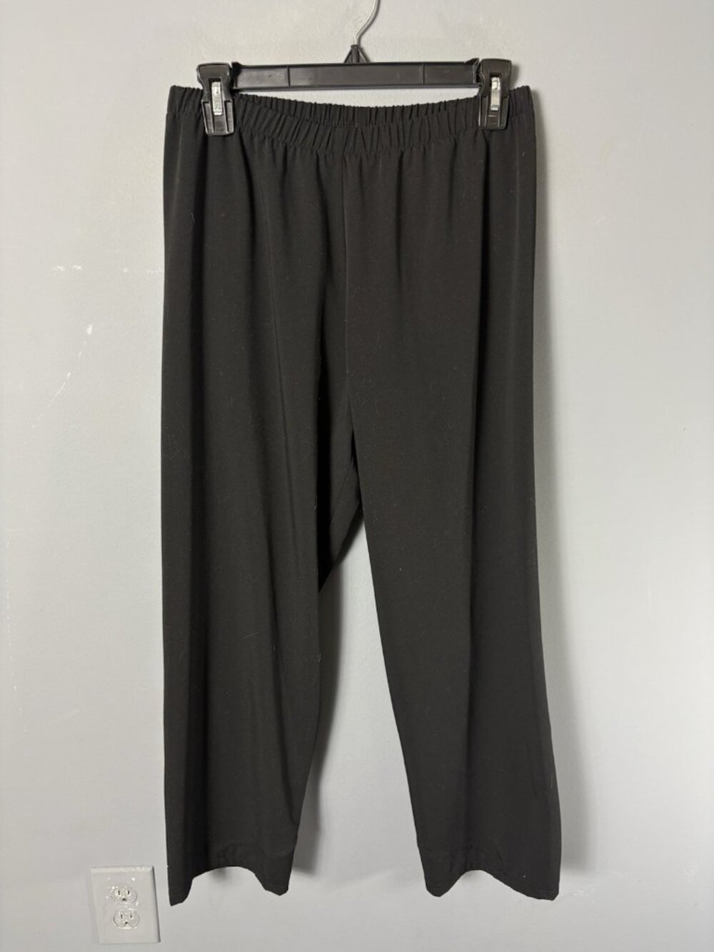 PLANET Size 1 (Womens Size 4-8) Black Pull-On Crop Pants Wide-Leg Lagenlook